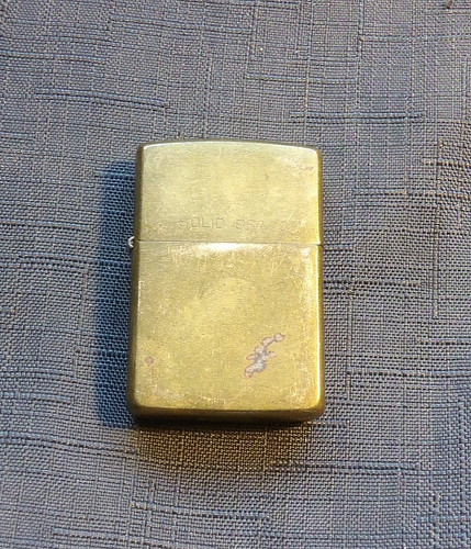 Vintage solid brass zippo - vintage,
