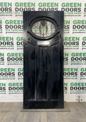 Art deco front door leaded - door,