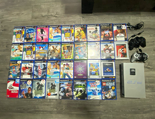 Sony playstation ps2 silver - sony,