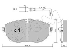 822 1322 brake pad set - brake,