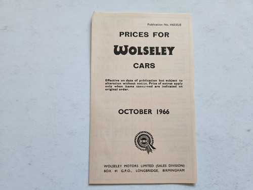 Wolseley hornet 1100 - hornet,