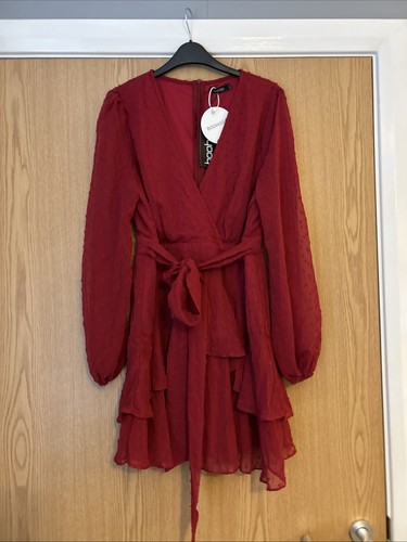 Red ruffle bobby chiffon mini - bobby,