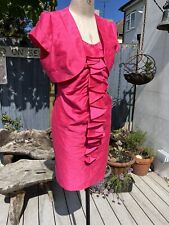 VINTAGE KATE COOPER SIZE 14 BRIGHT PINK MOTHER OF THE BRIDE WEDDING ATTIRE 