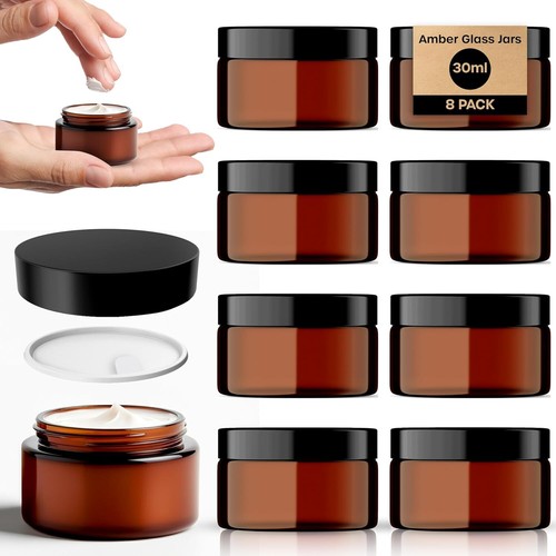 Amber glass cosmetic - cosmetic, with