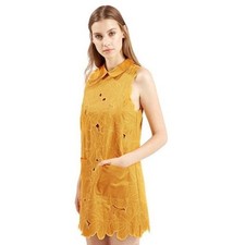 Topshop Yellow Floral Cutout