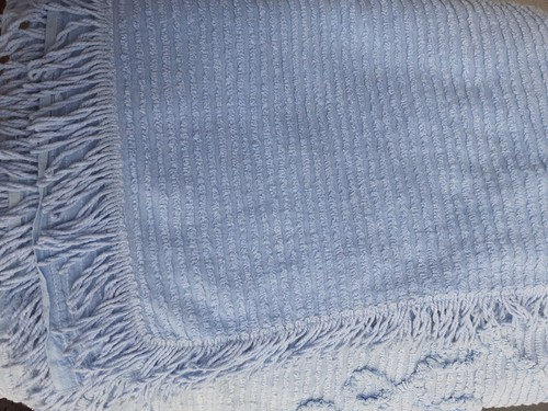 Vintage sky blue - blue, candlewick