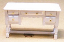 Dolls House White Painted Dressing Table 1:12 Scale Miniature Furniture tumdee