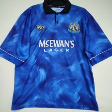 Newcastle United 1993 - 1995 Asics Away Football Shirt #9 Cole | Men's Large