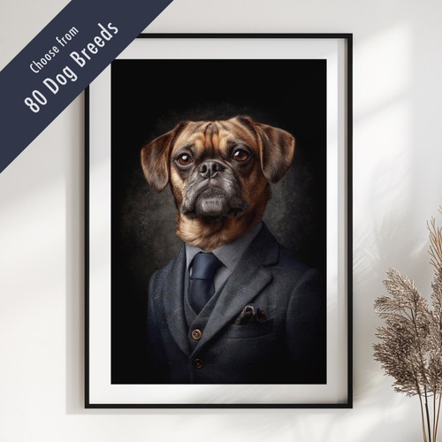 Smartly dressed dog portrait - smartly,