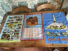 3 Cotton Tea Towels Vintage