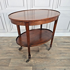 Antique Oval Trolley Table - 2