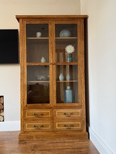Solid Wood Display Cabinet and Side Table