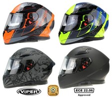 VIPER RS-V95 FULL FACE ACU GOLD DUAL VISOR MOTORCYCLE SKULL RADAR ROGUE HELMET