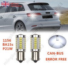 2x Updated For Audi Brake Stop Side Light Bulbs white LED Lamp BA15s P21W 33SMD