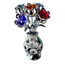 Crystocraft Flower Ornaments With Swarovski / Bohemian Crystals in Gift Box