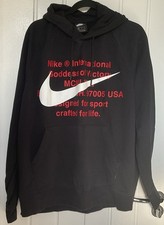 Nike PRE-loved International Goddess Of Victory Logo Hoodie BLACK Men’s XL