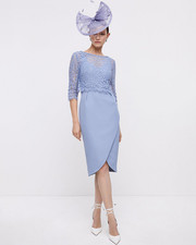 Coast Blue Cornflower Lace Dress Size 10 Wedding Guest Occasion Mother of Bride