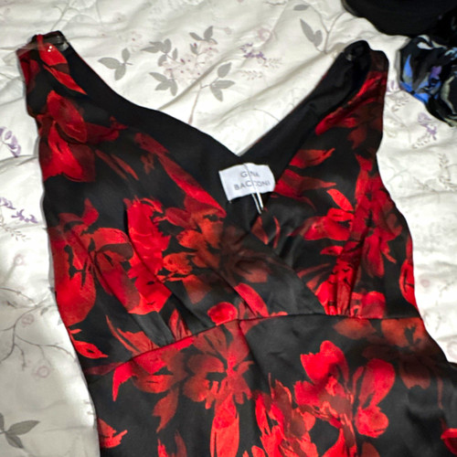 Gina bacconi black red floral - gina,