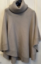 N PEAL Pure Cashmere Turtleneck Poncho ONE SIZE