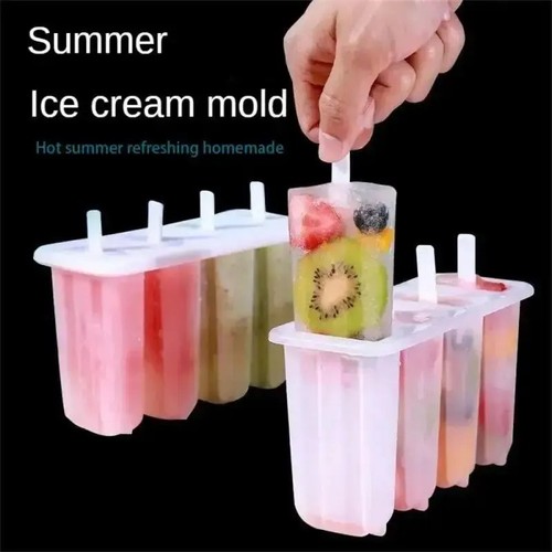 Popsicle mold 4pcs with lid - popsicle,