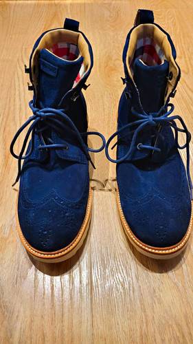 Men blue suede lace - lace, up