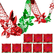 8Pcs Red Green Foil Christmas
