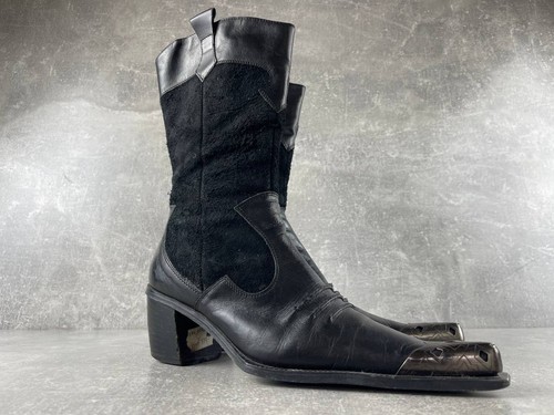 Artisan black leather avant