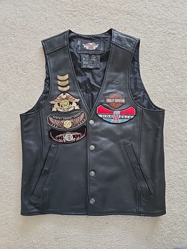 Harley davidson black leather - black,