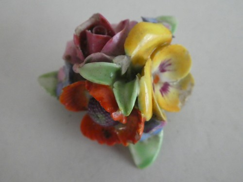 Vintage brooch china flower - brooch,
