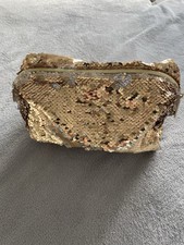 Next Gold Sequin Make Up Bag.