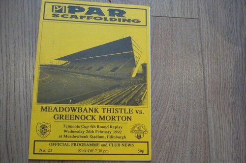 Meadowbank thistle morton - thistle, v