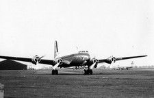 SABENA.,  DC-4.,  OO-CBQ.,  Ringway 1952,   B/w PHOTOGRAPH