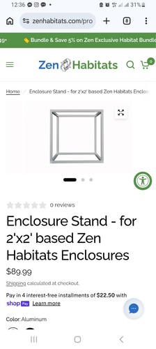 Enclosure stand for - -,
