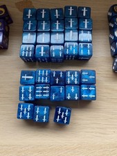 Warhammer Grey blue  Knights Space Marine Dice Set 40k Swords x33