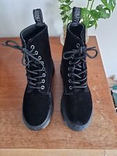 Dr Martens 1460 PAGE black velvet boots  8-eye uk size 3