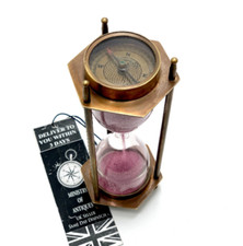 Antique sand timer nautical - timer,