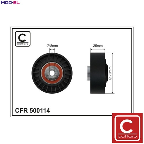 Deflectionguide pulley vribbed - pulley,