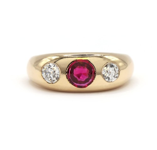 Natural ruby round old - natural,