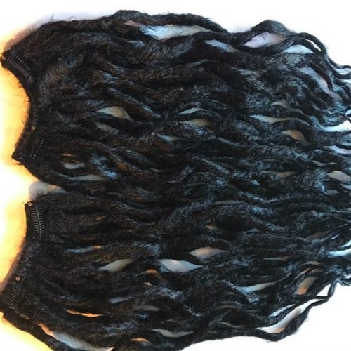 Black wavy clip - wavy,