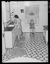 Mrs. Hersch in kitchen of farm