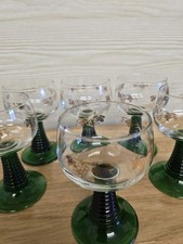Luminarc Green Stem Wine Glasses X 6