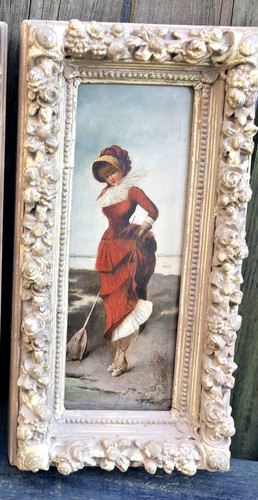 Oil painting antique victorian - antique,
