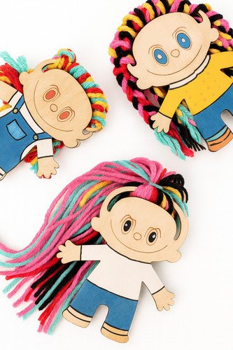Diy wooden dolls kit - diy,