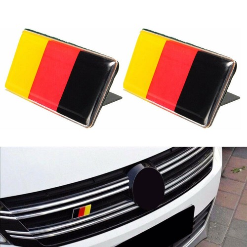 2pcs aluminum german flag - aluminum,