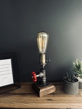 Steampunk Lamp Retro Style Pipe Light Steampunk Desk Table Bedroom Lamp Office