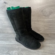 UGG Boots Women’s Black UK Size 5.5 Classic Tall II Suede Fur