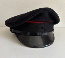 Black military peaked cap - peaked,