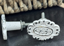 2 Shabby Chic White Cast Iron