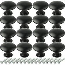 16 Pcs Door Knobs Black