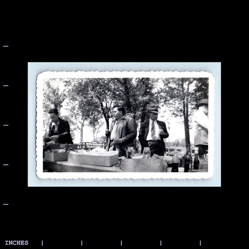 Old vintage photo men - vintage, picnic